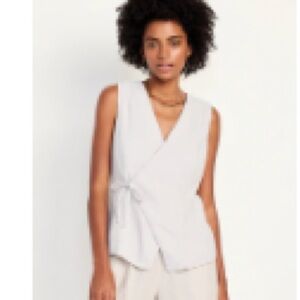 Stylish White Wrap Top